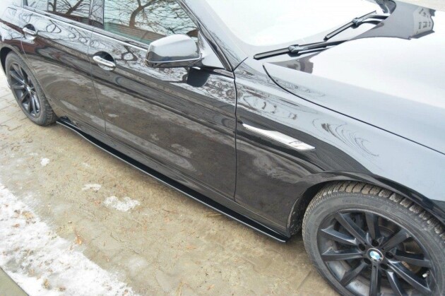 Seitenschweller Ansatz Cup Leisten für BMW 6er Gran Coupé M Paket schwarz matt