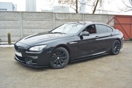 Seitenschweller Ansatz Cup Leisten passend für BMW 6er Gran Coupé M Paket schwarz matt