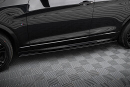 Seitenschweller Ansatz Cup Leisten für BMW X4 M-Paket F26 schwarz Hochglanz