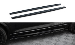 Seitenschweller Ansatz Cup Leisten passend für BMW X4 M Paket schwarz Hochglanz