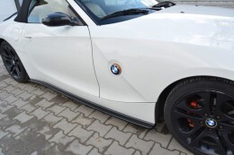 Seitenschweller Ansatz Cup Leisten für BMW Z4 E85 / E86 vor FL schwarz Hochglanz