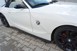 Seitenschweller Ansatz Cup Leisten passend für BMW Z4 E85 / E86 vor Facelift schwarz Hochglanz