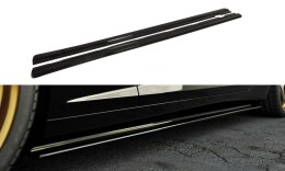 Seitenschweller Ansatz Cup Leisten passend für Chevrolet Camaro SS / Standard Mk5 schwarz Hochglanz