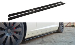 Seitenschweller Ansatz Cup Leisten passend für Chevrolet Camaro SS / Standard Mk5 schwarz Hochglanz
