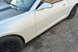 Seitenschweller Ansatz Cup Leisten passend für Chevrolet Camaro SS / Standard Mk5 schwarz Hochglanz