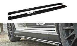 Seitenschweller Ansatz Cup Leisten für FIAT GRANDE PUNTO ABARTH Carbon Look
