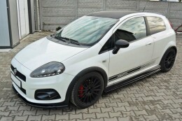 Seitenschweller Ansatz Cup Leisten passend für FIAT GRANDE PUNTO ABARTH schwarz Hochglanz