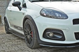 Street+ Seitenschweller Leisten passend für Fiat Grande Punto ABARTH schwarz Hochglanz