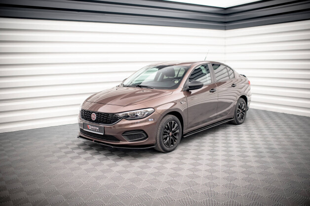 Seitenschweller Ansatz Cup Leisten passend für Fiat Tipo S-Design schwarz Hochglanz