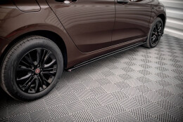 Seitenschweller Ansatz Cup Leisten passend für Fiat Tipo S-Design schwarz Hochglanz