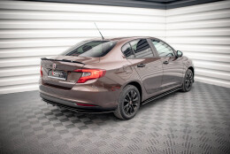 Seitenschweller Ansatz Cup Leisten passend für Fiat Tipo S-Design schwarz Hochglanz