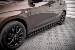 Seitenschweller Ansatz Cup Leisten passend für Fiat Tipo S-Design schwarz Hochglanz