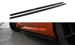 Seitenschweller Ansatz Cup Leisten für Ford Focus ST Mk2 FL Carbon Look