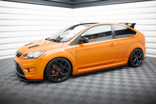 Street+ Seitenschweller Leisten passend für Ford Focus ST Mk2 FL schwarz Hochglanz