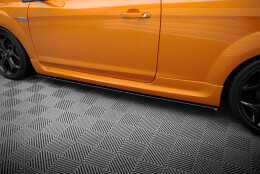 Seitenschweller Ansatz Cup Leisten passend für Ford Focus ST Mk2 FL schwarz Hochglanz