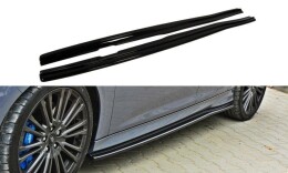 Seitenschweller Ansatz Cup Leisten für Ford Focus RS Mk3 schwarz Hochglanz