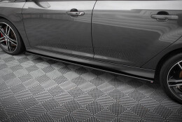 Seitenschweller Ansatz Cup Leisten für Ford Focus ST / ST-Line Hatchback / Kombi Mk3 / Mk3 Facelift schwarz Hochglanz