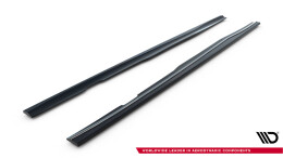 Seitenschweller Ansatz Cup Leisten passend für Ford Focus ST / ST-Line Mk3 / Mk3 FL Hatchback / Kombi schwarz Hochglanz