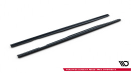 Seitenschweller Ansatz Cup Leisten passend für Ford Focus ST / ST-Line Mk3 / Mk3 FL Hatchback / Kombi schwarz Hochglanz