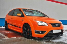 Seitenschweller Ansatz Cup Leisten passend für Ford Focus ST Mk2 schwarz Hochglanz