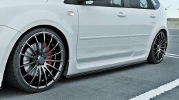 Seitenschweller Ansatz Cup Leisten passend für Ford Focus ST Mk2 schwarz Hochglanz
