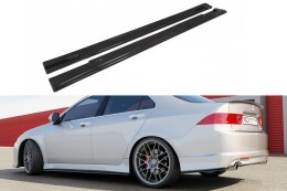 Seitenschweller Ansatz Cup Leisten passend für HONDA ACCORD VII TYPE-S schwarz Hochglanz