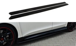 Seitenschweller Ansatz Cup Leisten passend für HONDA CIVIC IX TYPE R schwarz Hochglanz