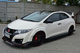 Street+ Seitenschweller Leisten passend für Honda Civic IX TYPE R schwarz Hochglanz