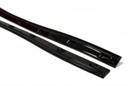 Seitenschweller Ansatz Cup Leisten passend für HONDA CIVIC VIII TYPE S/R schwarz Hochglanz