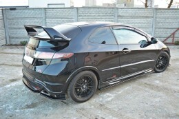 Street+ Seitenschweller Leisten passend für Honda Civic Type-S/R Mk8 schwarz Hochglanz