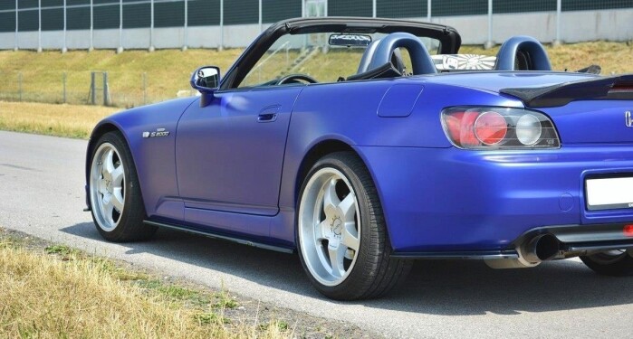 Seitenschweller Ansatz Cup Leisten passend für HONDA S2000 schwarz Hochglanz