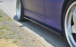 Seitenschweller Ansatz Cup Leisten passend für HONDA S2000 schwarz Hochglanz