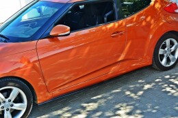 Street+ Seitenschweller Leisten passend für Hyundai Veloster schwarz Hochglanz