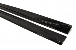 Seitenschweller Ansatz Cup Leisten für JAGUAR XF X250 Facelift schwarz Hochglanz