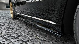 Seitenschweller Ansatz Cup Leisten für Jeep Grand Cherokee WK2 Summit Facelift schwarz Hochglanz