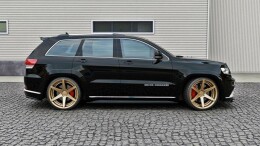 Seitenschweller Ansatz Cup Leisten passend für Jeep Grand Cherokee WK2 Summit Facelift schwarz matt