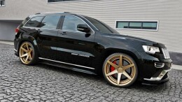 Seitenschweller Ansatz Cup Leisten passend für Jeep Grand Cherokee WK2 Summit Facelift schwarz matt