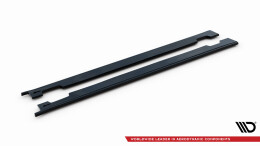 Seitenschweller Ansatz Cup Leisten passend für Kia Stinger GT / GT-Line / Standard Mk1 schwarz Hochglanz