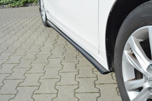Seitenschweller Ansatz Cup Leisten passend für Lexus CT Mk1 Facelift schwarz Hochglanz