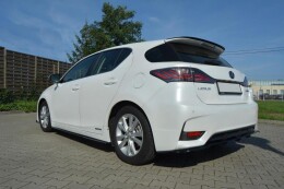 Seitenschweller Ansatz Cup Leisten passend für Lexus CT Mk1 Facelift schwarz Hochglanz