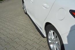 Seitenschweller Ansatz Cup Leisten passend für Lexus CT Mk1 Facelift schwarz Hochglanz
