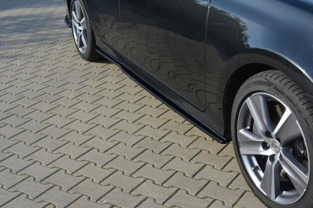 Seitenschweller Ansatz Cup Leisten passend für Lexus GS Mk4 Facelift schwarz Hochglanz