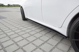 Seitenschweller Ansatz Cup Leisten für Lexus IS Mk2 schwarz Hochglanz