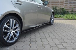 Seitenschweller Ansatz Cup Leisten für Lexus IS Mk3/ Mk3 FL schwarz Hochglanz