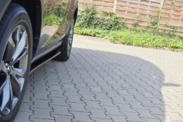 Seitenschweller Ansatz Cup Leisten für Lexus NX vor FL/Facelift schwarz Hochglanz