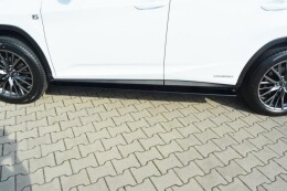 Seitenschweller Ansatz Cup Leisten für Lexus RX Mk4 schwarz Hochglanz