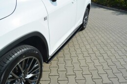 Seitenschweller Ansatz Cup Leisten für Lexus RX Mk4 schwarz Hochglanz