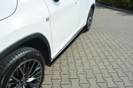 Seitenschweller Ansatz Cup Leisten passend für Lexus RX Mk4 schwarz Hochglanz