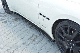 Seitenschweller Ansatz Cup Leisten für Maserati Granturismo Mk1 schwarz Hochglanz