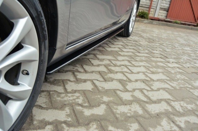 Seitenschweller Ansatz Cup Leisten passend für MAZDA 3 MK2 SPORT (vor Facelift) schwarz Hochglanz